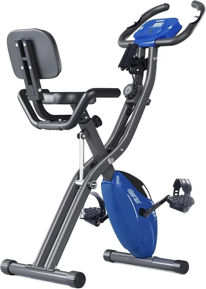 merax foldable exercise bike for seniors 4 in 1 magnetic stationary bike with 16 level resistance upright indoor cycling bike 350lbs capacity