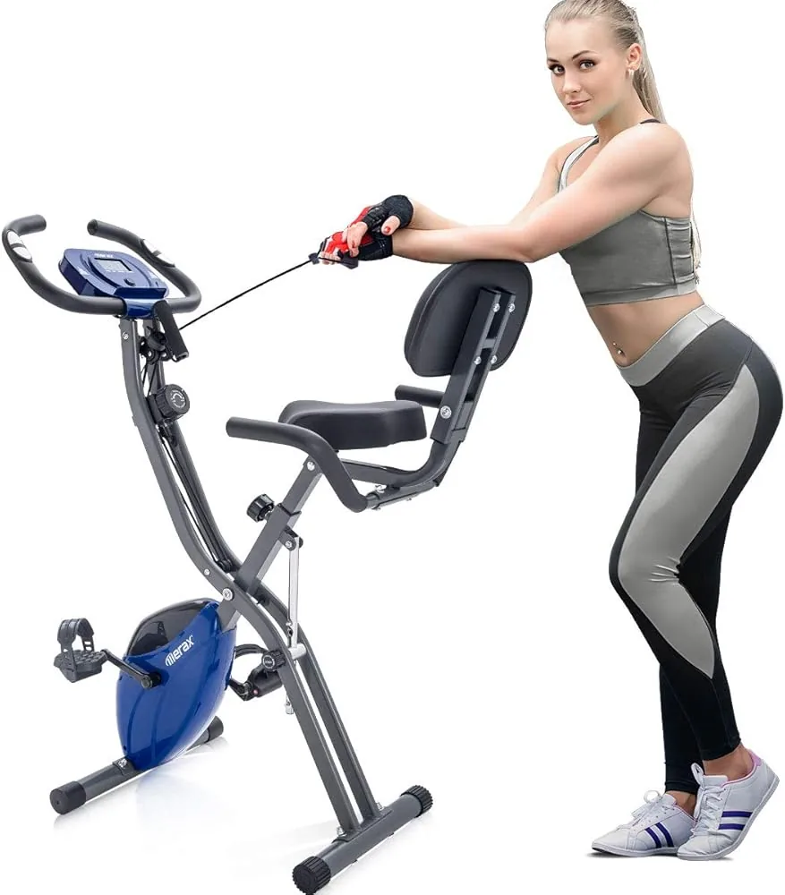 merax workout bike for home 2 in 1 recumbent exercise bike and upright indoor cycling bike 16 level magnetic resistance foldable stationary bike